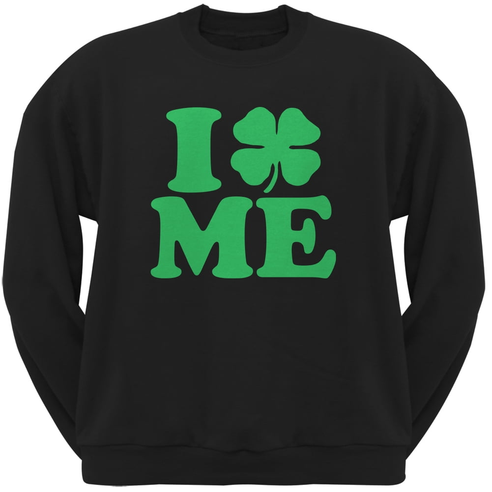 Patricks Day St Jeweled Shamrock Forest Green Adult Sweatshirt