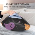 thumbnail image 4 of Yayeee Pillowcase King Size Set of 2 Satin Wrinkle Resistant Pillow Case, Black Halloween Ghosts, 4 of 7