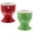 Green & Red, variant on Servette Home Egg Cup Cute Ceramic Soft Boiled Egg Holder - Set of 2 (Pink Polka Dot)