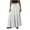 White, variant on qolati Maxi Skirts for Women 2025 Summer Boho Tiered Long Skirts Pleated A Line Adjustable Elastic Waist with Drawstring Flowy Long Skirt
