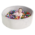 thumbnail image 1 of Piscina de bolas de espuma TRENDBOX extra grande para niños pequeños de 120 cm, color gris, 1 of 7