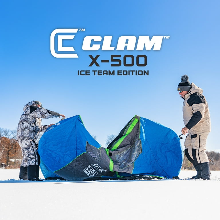 CLAM X-500 Portable 5 Person 9 Foot Ice Team Thermal Hub Shelter w