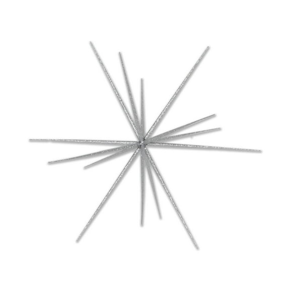 40" Silver Glittered Starburst Ornament