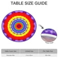 thumbnail image 6 of Rainbow Tie Dye Mandala Pattern Round Fitted Tablecloth with Elastic Edge,Dining Table Cover Waterproof,Outdoor Round Tablecloth for Camping,Dining,Indoor and Outdoor, 6 of 7