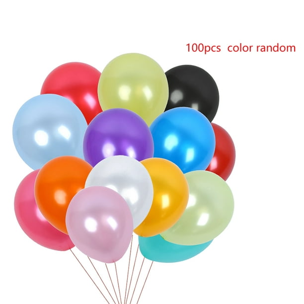 100pcs 10 Pouces Épaississant Ballons Perlés Couleur Mixte Ballon de Latex Fournitures de Fête de Mariage