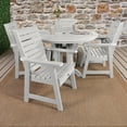 thumbnail image 2 of Highwood's 48" Round 5-pc Weatherly Dining Set - Dining Height, Outdoor, Eco-friendly, Synthetic Wood, 2 of 9