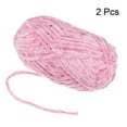 thumbnail image 3 of Uxcell 1 Skein Velvet Yarn Chenille Yarn 100g/3.5oz 87 Yards 6# Super Bulky Polyester Soft Blanket Yarn Pink, 3 of 6