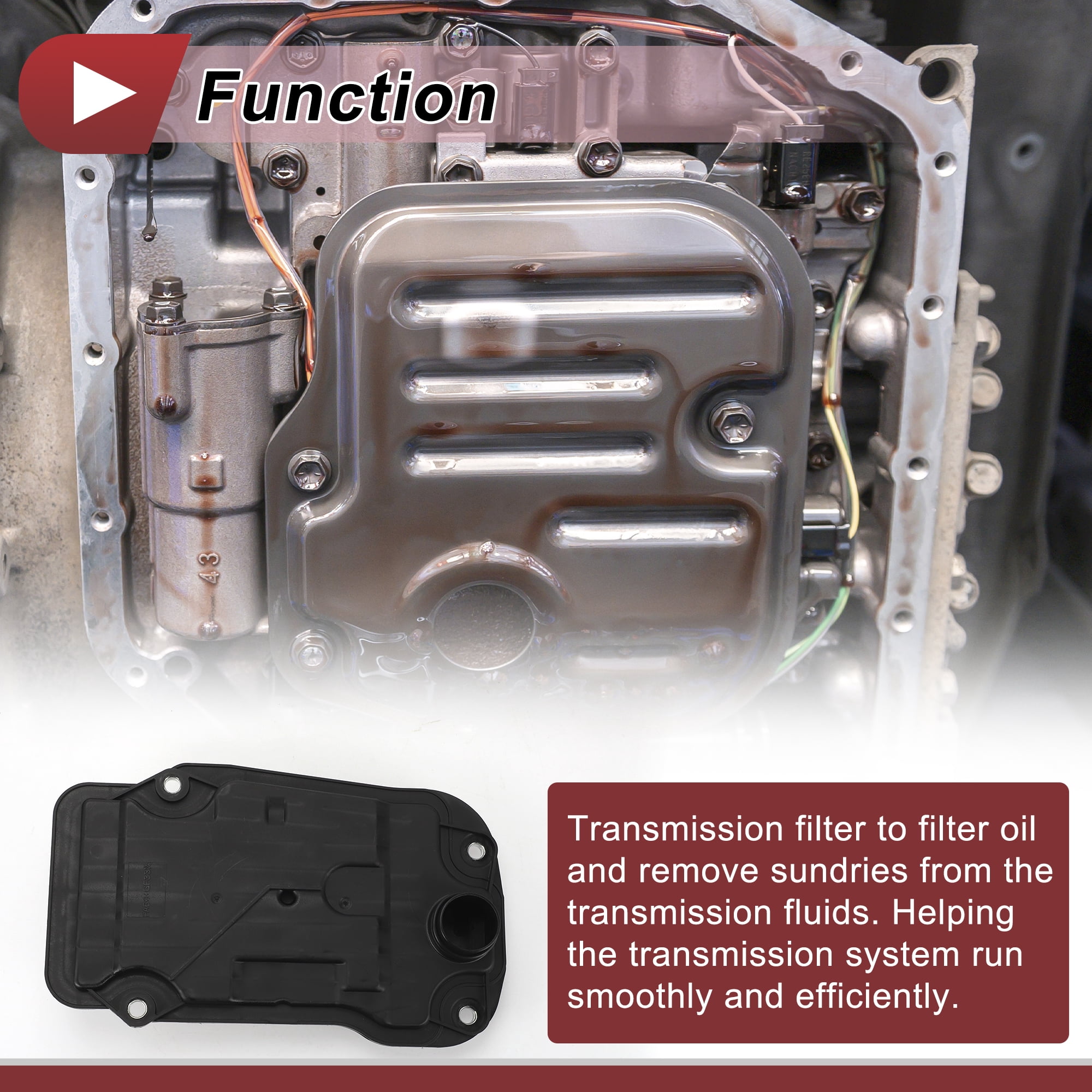 Unique Bargains 1Pcs Transmission Filter for Toyota Sequoia 2015-2022 Engine Automatic Transmission Oil Filter No.3533060070/353300C020 Plastic,Metal,Filter paper