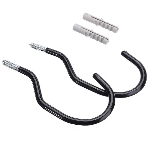 Conjunto de 2 piezas de ganchos para bicicletas, ganchos prácticos, ganchos para techo espiral colgantes colgantes de pared - para organizar bicicletas, escaleras