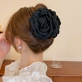 thumbnail image 3 of Yesbay Large Camellia Flower Decor Hair Claw Back Head Bathing Hair Clip Anti-slip Shark Hair Barrette Headdress Hair Accessories, 3 of 7