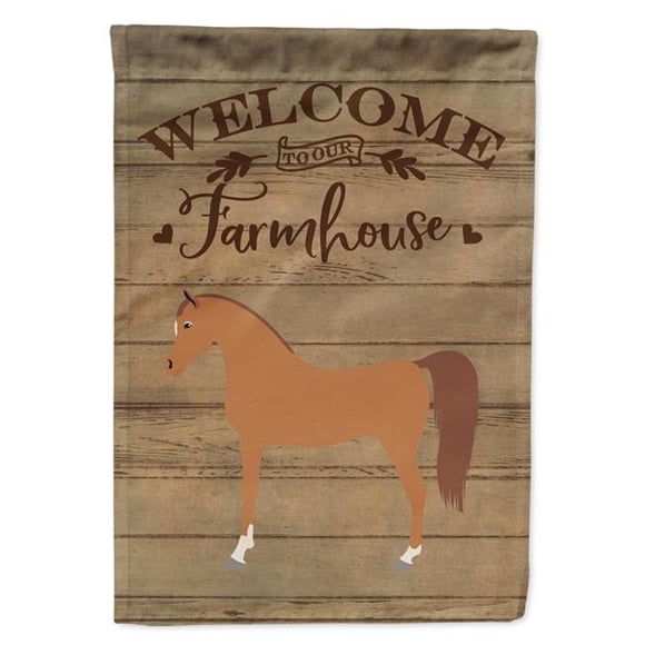 Carolines Treasures CK6855CHF Arabian Horse Welcome Canvas House Flag - 28 x 0.01 x 40 in.