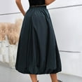 thumbnail image 5 of Feancey Bubble Skirts for Women Elastic High Waisted Maxi Skirt 2025 Trendy A Line Skirts Summer Casual Pleated Long Skirt with Pockets Navy M, 5 of 9