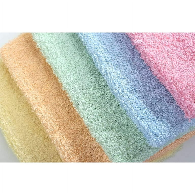 DecorRack 100% Cotton Wash Cloth, 12 x 12 inch Towels, Pastel Colors (10  Pack) 