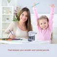 thumbnail image 2 of Graflsoa Automatic Dual-Hole Electric Pencil Sharpener, Silver Portable Battery-Operated (Batteries Not Included), Ideal for School & Office Use, Enhances Efficiency with 6-8mm & 9-12mm Pencil Sizes., 2 of 7