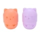 thumbnail image 3 of Soporte para esponja de maquillaje, bonita forma de gato, lavable, reutilizable, transpirable, diseño hueco, estuche de viaje para esponja de maquillaje, naranja claro, morado, 3 of 5