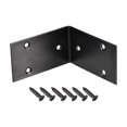 thumbnail image 1 of Unique Bargains L Forme 85x85x48mm Noir Cornière Angle Support 4 Pack, 1 of 5