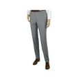 thumbnail image 6 of Mens Mantoni Flat Front Pants All  Wool Super 140's Classic Fit 46306-2 Gray, 6 of 10