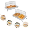 thumbnail image 4 of Wildnix Ice Food Serving Display Tray with Ice Box, Large 3.17Qt Capacity, Stainless Steel and PC Construction, Anti-slip Feet and Lid for Fresh and Warm Food Display, 4 of 6