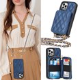 thumbnail image 2 of Allytech Crossbody Wallet Case for iPhone 12 Pro Max,  Zipper Purse Case with Card Holder Kickstand Detachable Lanyard Strap , for iPhone 12 Pro Max 6.7 inch,Blue, 2 of 6