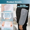 thumbnail image 3 of NOGIS Disposable Plastic Arm Sleeves Cover with Elastic, White Waterproof Adult Long Arm Sleeve Oversleeves Protector Household Cleaning Accessories (100 Pack), 3 of 7
