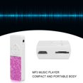 thumbnail image 4 of Reproductor MP3 PUSOKEI Mini Slim para niños con tarjeta de 64 GB rojo violeta, 4 of 9
