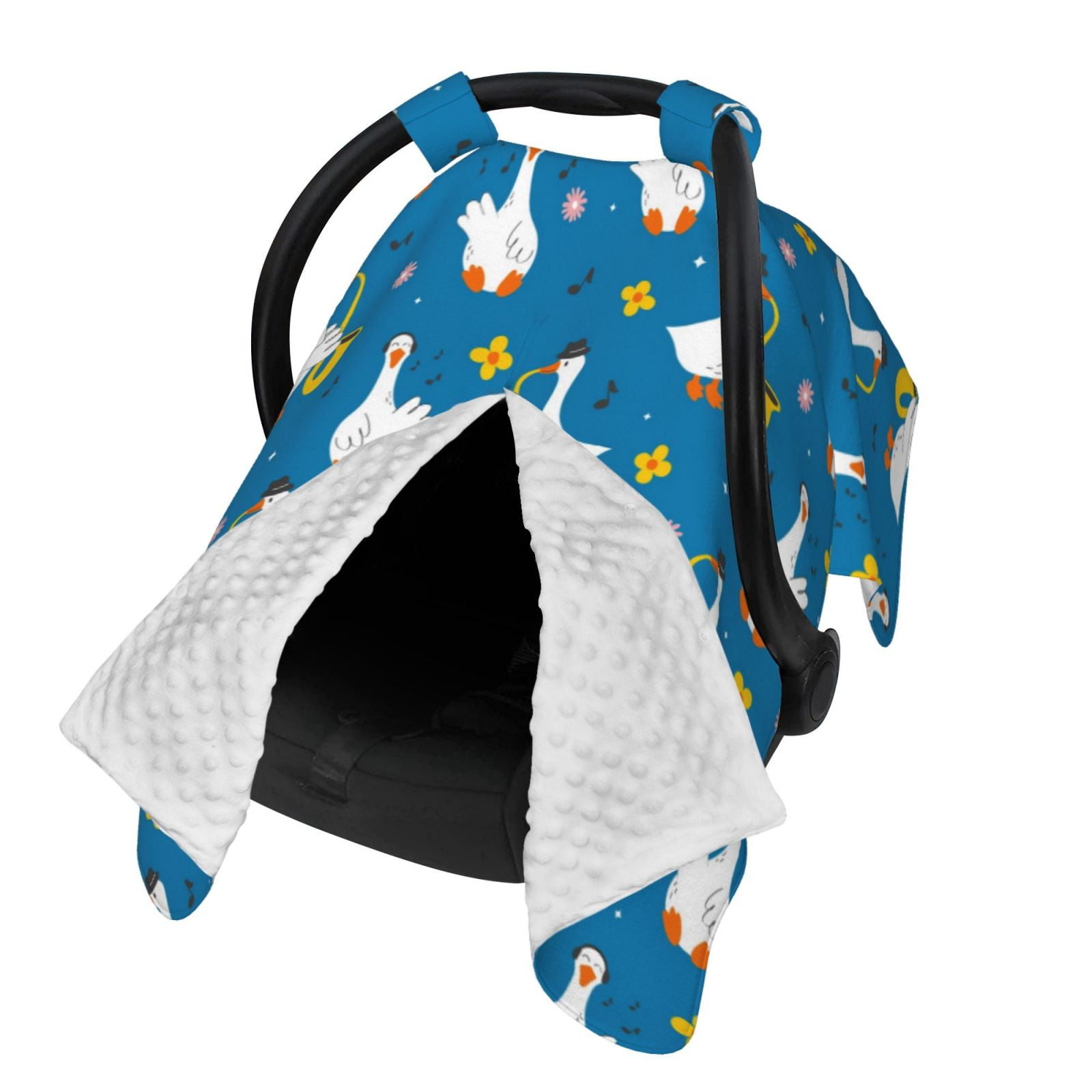 Naloa Cartoon Goose Baby Car Seat Cover, Breathable Baby Carrier Cover, Multiuse Baby Carrier Cover & Nursing Breastfeeding Cover