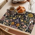 thumbnail image 3 of Summer Flowers Placemats Set of 12, Vintage Classic Colorful Floral Watercolor Non-Slip Place Mats Washable Table Mats for Kitchen Dining Table Decorations Indoor/Outdoor, 3 of 9