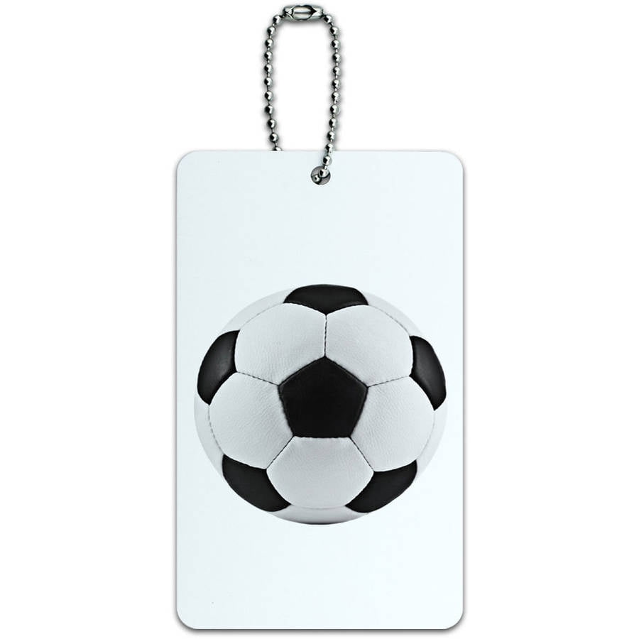 Graphics and More Soccer Ball ID Tag Luggage Card for Suitcase or