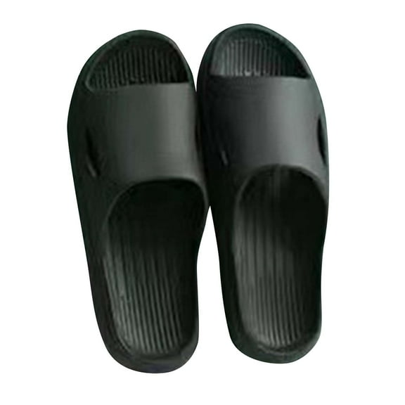 abtuhar Womens Slippers,Slippers for Women,Non Slip Shower Shoes Bathroom Slippers for Pool Camping Open-toe Black