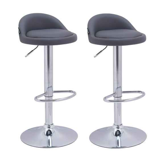 Set 2 Bancos Giratorios Modernos Con Respaldo Cocina/barra