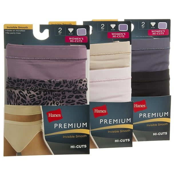 Hanes 6 Pack Hanes Premium Microfiber Briefs Panties Set For Women Tagless Bikini Low Rise Hi