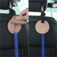 thumbnail image 4 of Car Seat Back Hook | Leather Concealed Hanger | Hidden Storage Solution | Universal Fit for All Vehicles | Durable Holder for Bags and Accessories | Black or Pink | 24x9x1 cm | 1 Pack, 4 of 6
