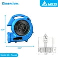 thumbnail image 3 of Delta Breez AirMover Powerful 3 Speed Quiet Operation Dryer Fan, 1200 CFM, Blue, 3 of 12