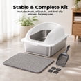 thumbnail image 7 of Alvantor XL Enclosed Stainless Steel Cat Litter Box with High Sides & Litter Mat, 7 of 7