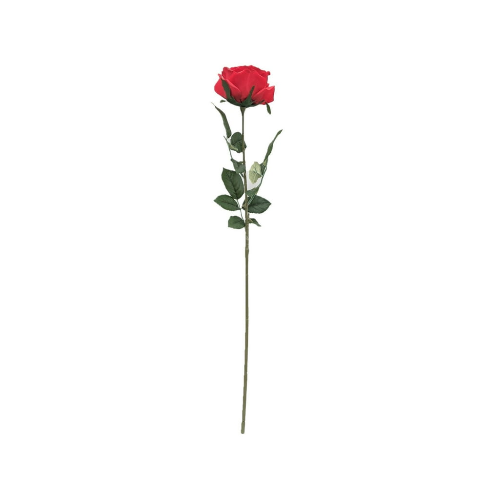 Mainstays 29" Tall Artificial Blooming Red Rose Flower Stem with Green