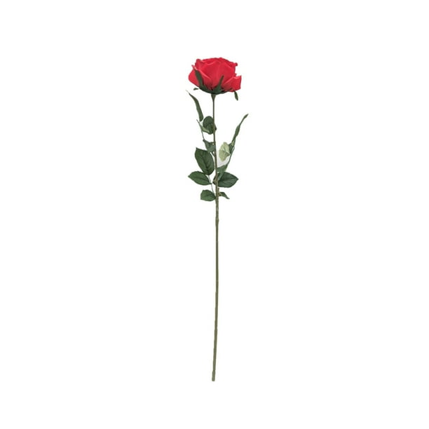 Mainstays 29" Tall Artificial Blooming Red Rose Flower Stem with Green