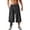 Black, variant on Yuhangmm Men's Casual Summer Trousers Lightweight Flowy Wide Leg Cropped Pants With Pleats For Comfortable Everyday Wear Grey XL