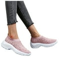 thumbnail image 3 of nsendm Sneakers for Women Running Walking Athetic Sports Non Slip On Fashion Wide Width Shoes Ladies Sneakers for Women Walking Shoes Trendy Pink 37, 3 of 5