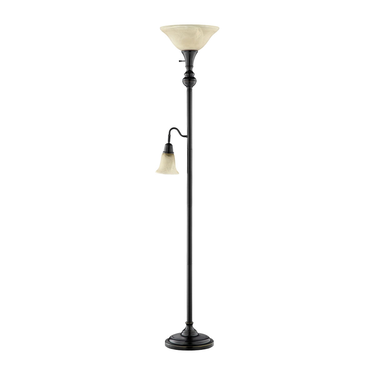 Tyne 2Light Torchiere Floor Lamp with Downlight