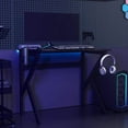 thumbnail image 4 of vidaXL 35 Inch Gaming Desk with K-Shaped Legs, Ergonomic Computer Desk, 4 of 10