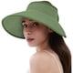 thumbnail image 1 of Sombreros de visera para mujer, sombrero de playa de paja de ala ancha, sombreros de cola de caballo para mujer, disquete plegable, 1 of 5