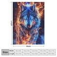 thumbnail image 4 of Shiartex  Wolf Blankets and Throws Blankets Decorative for Adults and Kids Design Pretty Art Gift Home Decorative Living Room Sofa Hug Soft Beding Nap Cozy Blanket  50x60in, 4 of 6