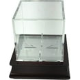 thumbnail image 3 of DECOMIL - UV Single Baseball Holder Display Holder, Case - UV Protection Acrylic Cube with Wooden Stand Cherry Finish, 3 of 4