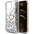 thumbnail image 3 of NGB SUPREMACY For iPhone 12/12 Pro Phone Case Screen Protector Ring Holder Wrist Strap Lanyard Shiny Sparkly Glitter iPhone 12/12 Pro Case Cover, 3 of 11