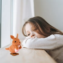 ToysYGift Easter Jumping Rabbit Wind Up Plush Toys for Toddlers Kids,Hopping Bunny for Easter Bonnet Egg Hunt Toy Basket Fillers Gifts