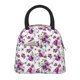 thumbnail image 1 of Balery Violets Flowers Bolsa de Almuerzo para Mujeres, Caja de Almuerzo, Bolsa de Almuerzo Pequeña Impermeable, Tote de Almuerzo Reutilizable con Gran Capacidad, 1 of 6