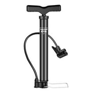 Lolmot Bike Pump Portable, Ball Pump Inflator Bicycle Floor Pump With Auxiliary Nozzle Easiest Use With Presta、British And Schrader Bicycle Pump