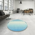 thumbnail image 4 of Ahgly Company Machine Washable Indoor Round Contemporary Magic Mint Green Area Rugs, 4' Round, 4 of 7