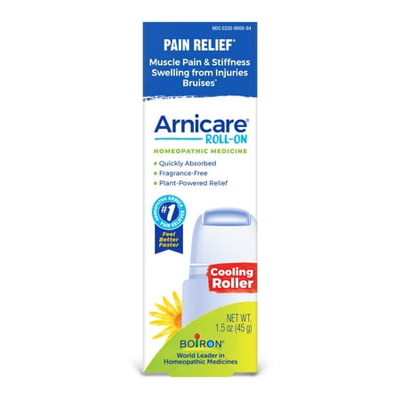 Boiron Arnicare Roll-On with Cooling Roller, Homeopathic Medicine for Pain Relief, Muscle Pain & Stiffness, Swelling from Injuries, Bruises, 1.5 oz