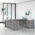thumbnail image 7 of Studio C 72W U Shaped Desk with Mobile File Cabinet in Gray - Engineered Wood, 7 of 7